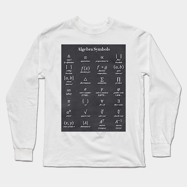 Algebra Symbols Long Sleeve T-Shirt by ScienceCorner